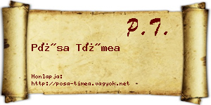 Pósa Tímea névjegykártya